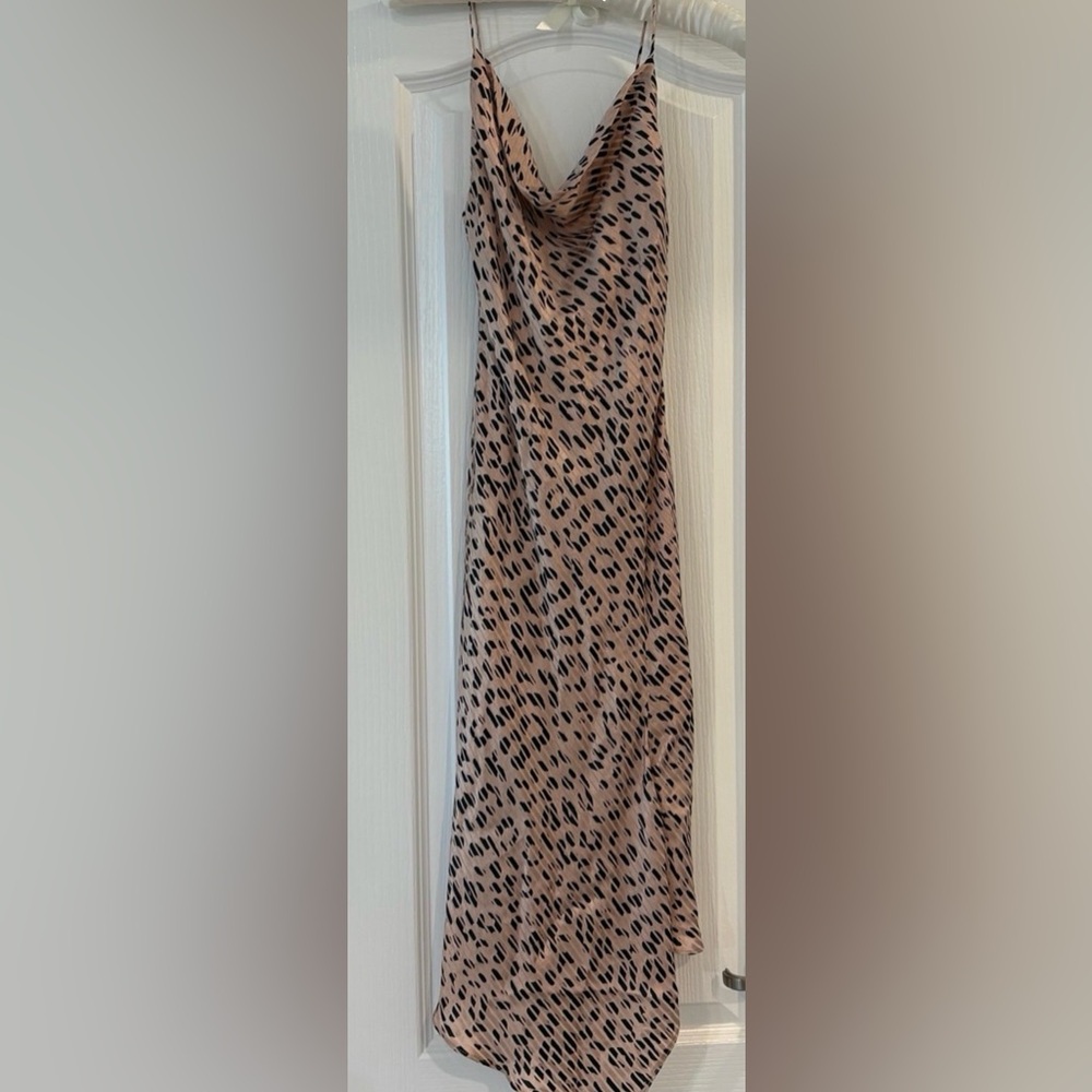 Alice + Olivia Harmony asymmetrical slip midi dress. NWT and COA. Size 0
